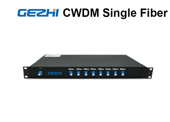 8 simplex Uni - 1 RU Rack Mount Single Fiber direccional de los canales CWDM Mux Demux
