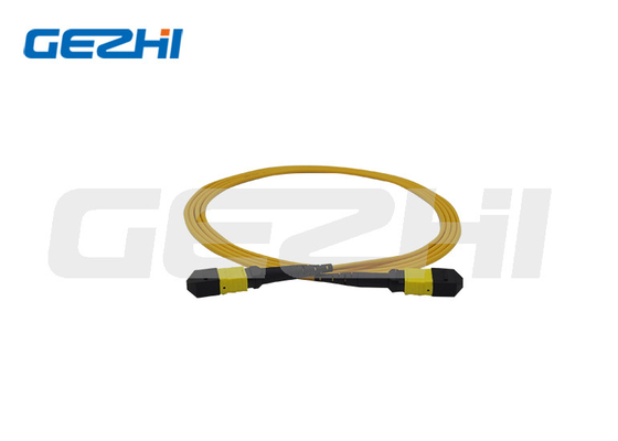 Cordón de remiendo de la fibra óptica de la base MPO-LC de la base 8 del cordón de remiendo del paquete de OS2 MPO 12