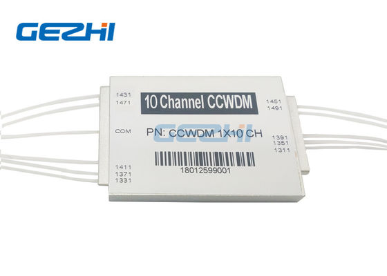 Componentes de fibra óptica 1491nm Optical pasivo 1x10 canales Compacto módulo CWDM