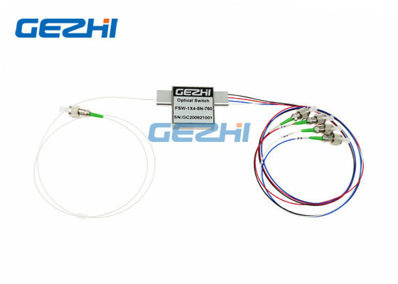 Conector ligero visible de los interruptores ópticos FC/APC de la fibra de 760nm 1x4