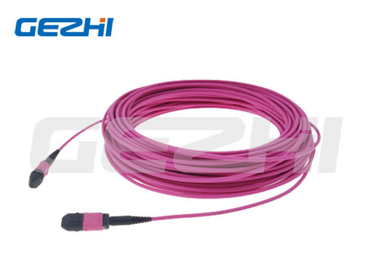 comprar Cable de conexión MPO OM4 de longitud personalizada con baja pérdida de inserción para conectividad de centro de datos Fabricación en línea