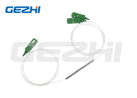 comprar Acoplador FTTH 1X2 FBT con baja pérdida de inserción, alta estabilidad y conector SC/APC para redes ópticas Fabricación en línea