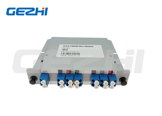 comprar Alto módulo de la fibra CWDM del aislamiento 12CH MUX para la voz pasiva óptica del sistema del establecimiento de una red del transporte online manufacture