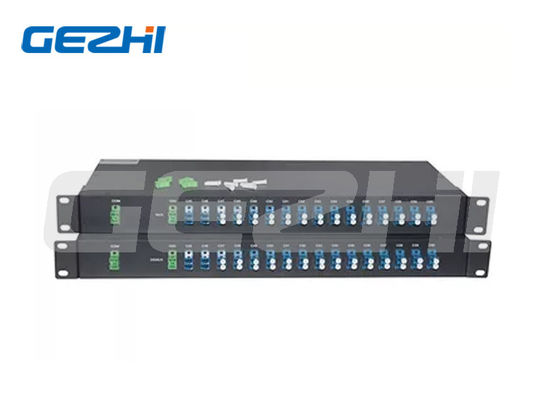 comprar 16 canales módulo de doble fibra DWDM Mux Demux con conector LC UPC montado en el bastidor 1U Fabricación en línea