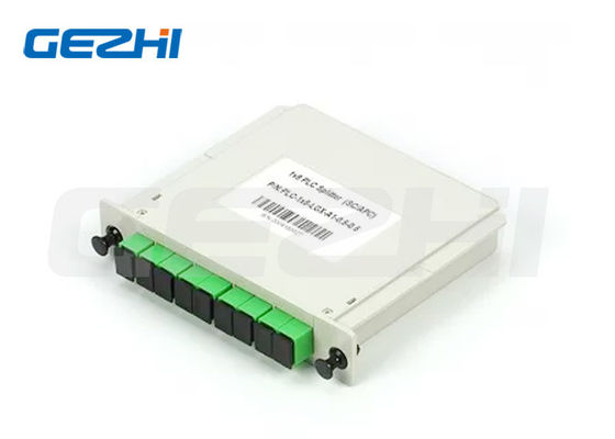comprar Divisor PLC de casete LGX monomodo G657A1 de 1x8 SC/APC con baja pérdida de inserción y diseño compacto para FTTx Fabricación en línea