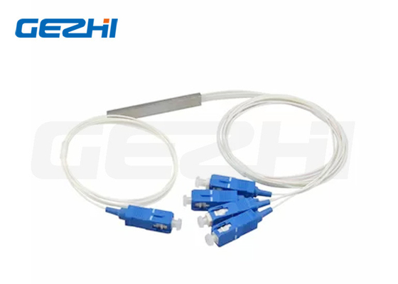 comprar 1x4 SC UPC 9/125 Um G657A1 0,9 mm Cables blancos Mini divididor de PLC online manufacture