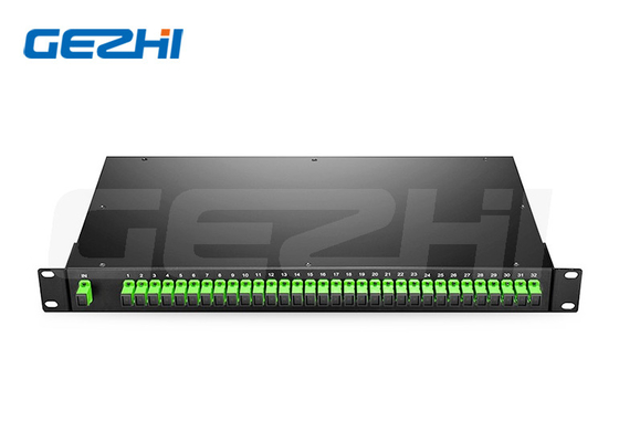 comprar 1x32 puerto de un solo modo de fibra PLC montaje de rack de división con conector SC / APC online manufacture
