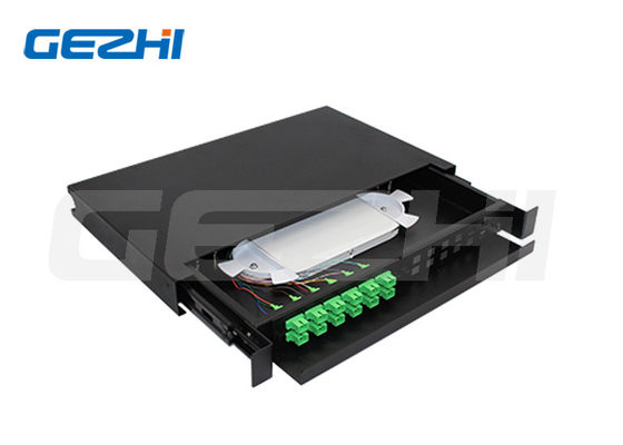 comprar LCUPC SCUPC 1U ODF Cuadro de distribución óptico deslizador extraíble de 24 núcleos Caja de fibra óptica online manufacture