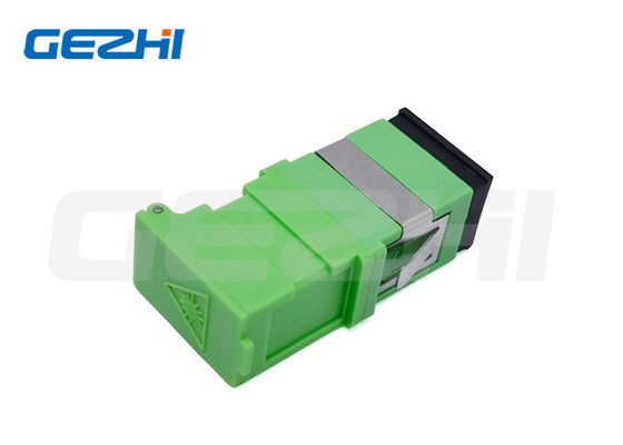 comprar Adaptador de fibra óptica de obturador lateral SC con abrazadera de metal verde y sin brida para protección láser Fabricación en línea