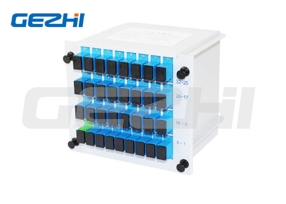 comprar SC APC 1X32 FTTH tipo de inserción del divisor de fibra óptica Card PLC Splitter LGX cassette plc cassette splitter online manufacture
