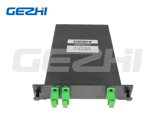 Módulo óptico en GPON, sistema del casete del divisor 1310/1490/1550nm LGX del WDM del filtro portuario de CATV 3 de FTTH