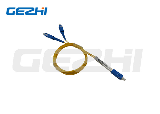 Divisor de acero inoxidable 1x2 de la fibra óptica con el conector del ST del SC FC LC