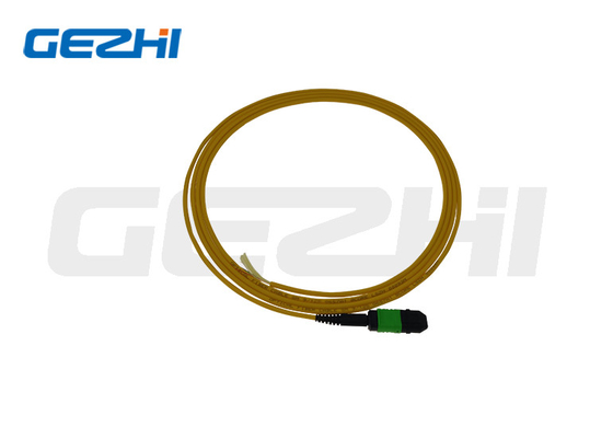 Chaqueta del cordón de remiendo de la fibra óptica del LC OM3/OM4 8/12/24F MPO/MTP PVC/LSZH para las telecomunicaciones