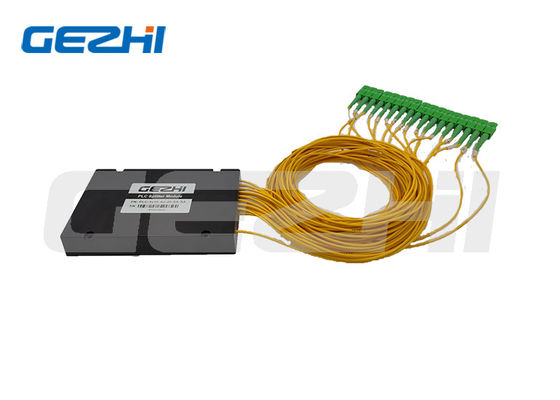 Splitter PLC de caja ABS de baja pérdida 1x16 para redes de fibra óptica
