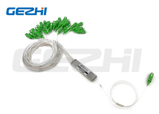 Divisor Óptico PLC 1x32 SC APC Tipo Tubo de Acero con Fibra G657A1 para Aplicaciones FTTH