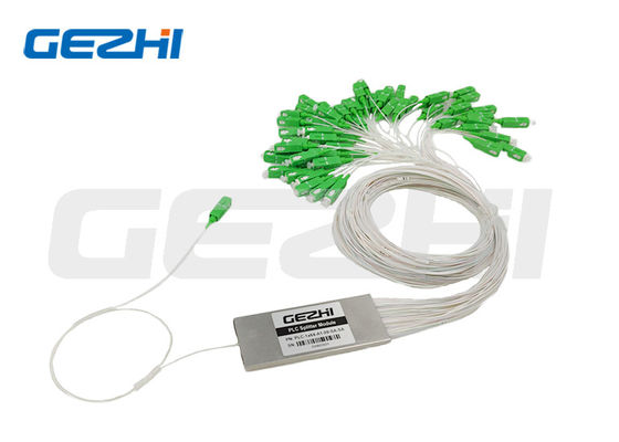 1×64 Splitter PLC sin bloques de modo único Splitter de fibra óptica para redes FTTX