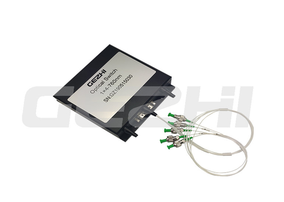 Aislamiento de alta canalización 1x4 Ethernet a la fibra Switch Módulo de conmutador óptico mecánico