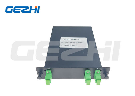 1x2 LGX Box Fiber Optical Splitter con conector SC/APC para distribución FTTH FTTA