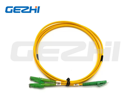 Conector amarillo del casquillo del metal de APC de la serie del cable del remiendo de Outjacket E2000