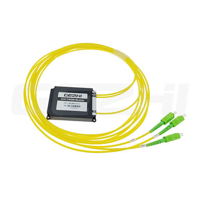 Muxu Demux DWDM personalizable con pérdida de inserción ≤ 7,0 dB, temperatura de funcionamiento -40 °C ~ + 85 °C y espaciamiento entre canales de 100 GHz a 5 GHz