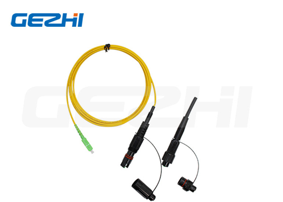 SC 9/125μm Cordón de parches impermeable de fibra óptica simple
