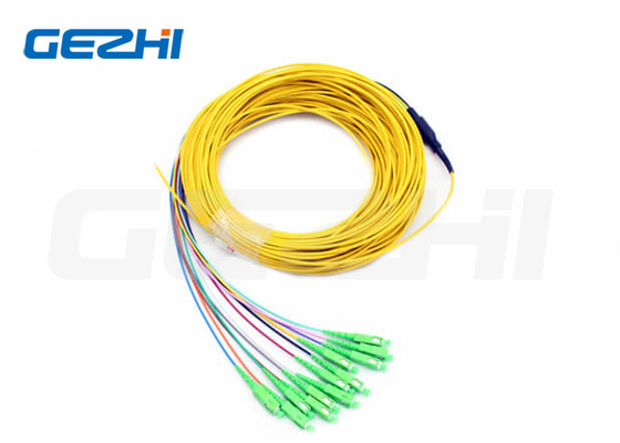 3 - 144F Pre-terminado Fanout Micro Fibra Óptica Pigtails 850/1300nm Puerto Duplex