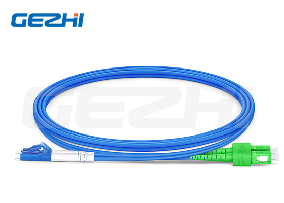 Lc Upc To Sc Apc Duplex Os2 Cable de parche de fibra de modo único para interiores blindados Lszh 3.0 mm