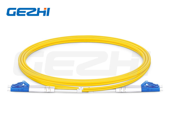 LC UPC a LC UPC Cables de parcheado de modo único Duplex OS2 9/125μM 2,0 mm