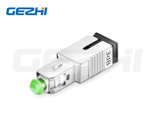 Atenuador de fibra óptica SC / APC Modo único Hombre-Mujer 3dB fijo
