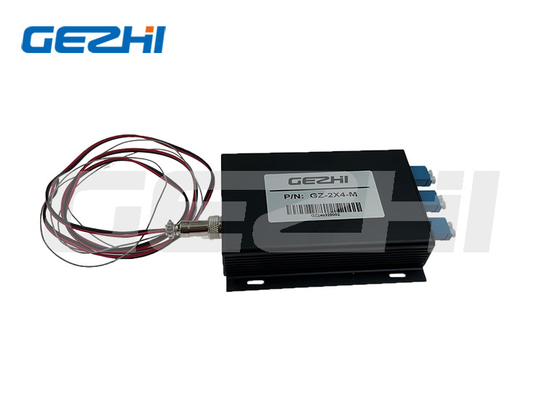 Alta confiabilidad 2x4 Switch óptico de fibra 1260~1650nm TTL Control de Switch óptico Monitoreo remoto en red óptica