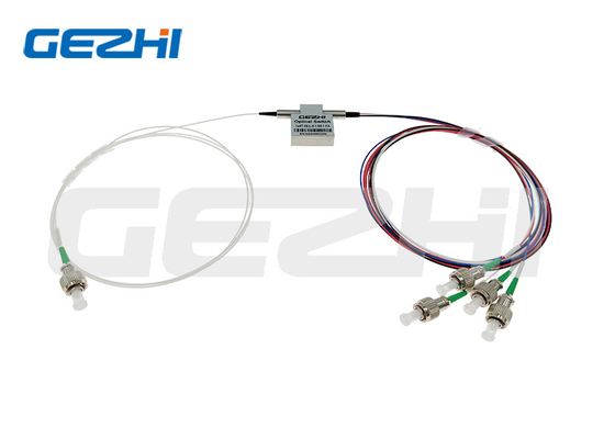 Baja pérdida de inserción 1x4 Tipo T Interruptor óptico mecánico Interruptor óptico de fibra óptica 1550nm Monomodo LC/UPC sin cierre