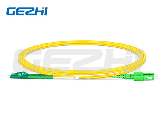1310/1550nm LC APC a SC APC Duplex OS2 Modo único PVC 2,0 mm Cable de parche de fibra óptica