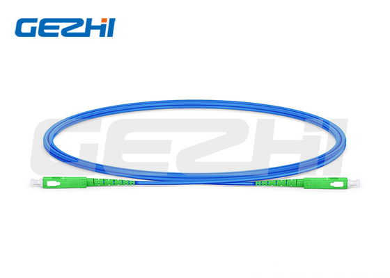 1m SC APC a SC APC Simplex OS2 Modo único de PVC blindado en interiores (OFNR) Cable de parche de fibra óptica de 3,0 mm