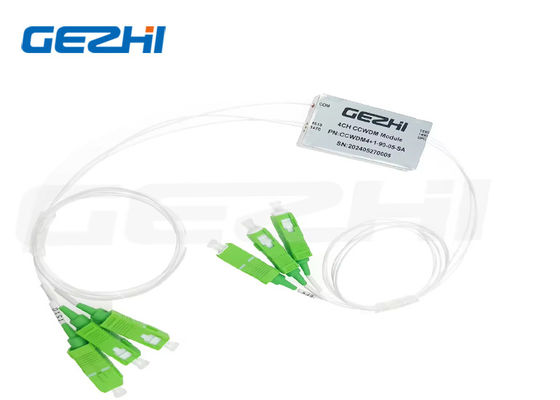 Módulo óptico WDM CCWDM 4+1CH con conector SC/APC y CWDM compacto de tubo suelto de 0,9 mm