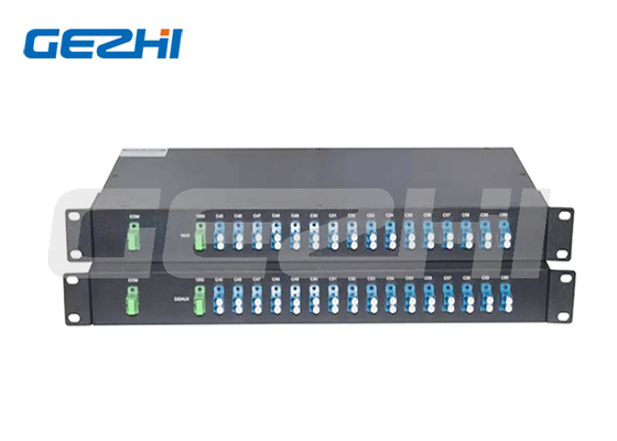 16 canales C21-C36 FMU de doble fibra 1U montaje en bastidor, puerto de expansión LC/UPC DWDM Mux Demux