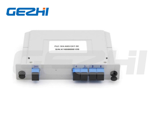 SC/UPC 1*4 Splitter PLC de tipo de inserción de fibra óptica con rango de longitud de onda de operación 1260 ∼ 1650 Pérdida de retorno 55