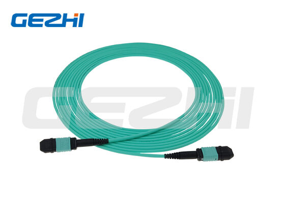 Cable de parche MPO OM3 Multimodo 50/125 µm con recuento de fibra 8F /12F /24F y conector MPO/MTP para centros de datos de alta densidad