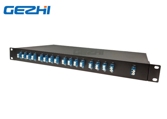 1U fibra dual 1x16 DWDM Mux Demux de la red del soporte de estante de 19 pulgadas