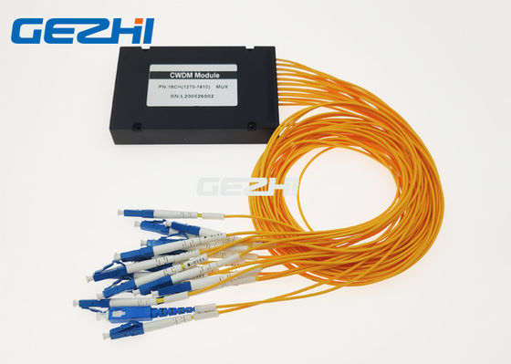 Multiplexación de división de longitud de onda gruesa de la caja 1610nm 1x18 CWDM del ABS